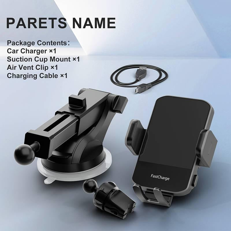 15W Rapid Wireless Car Charger, Wlpower Auto-Clamping Car Mount with Wireless Fast Charging for Iphone 17 16, 15, 14, 13, 12, 11 Pro Max, Xs, and Samsung Galaxy S24 Ultra Charger