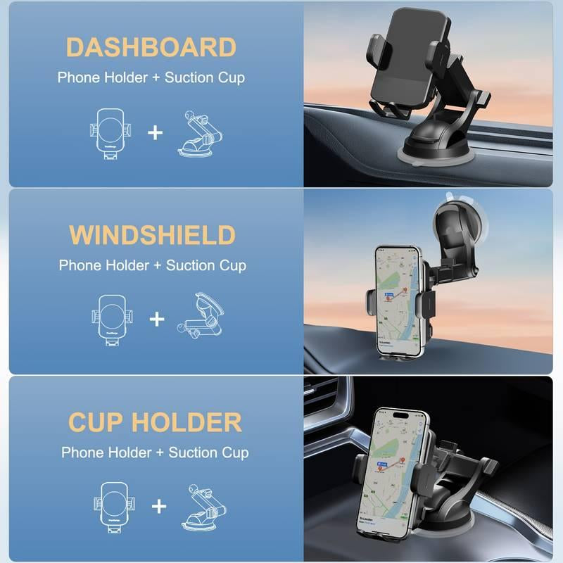 15W Rapid Wireless Car Charger, Wlpower Auto-Clamping Car Mount with Wireless Fast Charging for Iphone 17 16, 15, 14, 13, 12, 11 Pro Max, Xs, and Samsung Galaxy S24 Ultra Charger